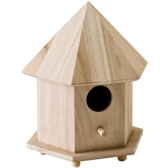 Plaid Wood Gazebo Birdhouse-6.75"X9"X5.75" {2}
