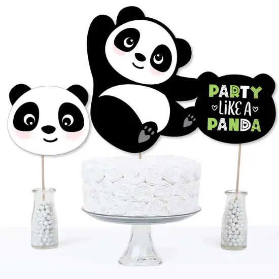 Big Dot of Happiness Party Like a Panda Bear - Baby Shower or Birthday Party Centerpiece Sticks - Table Toppers - Set of 15 {4}