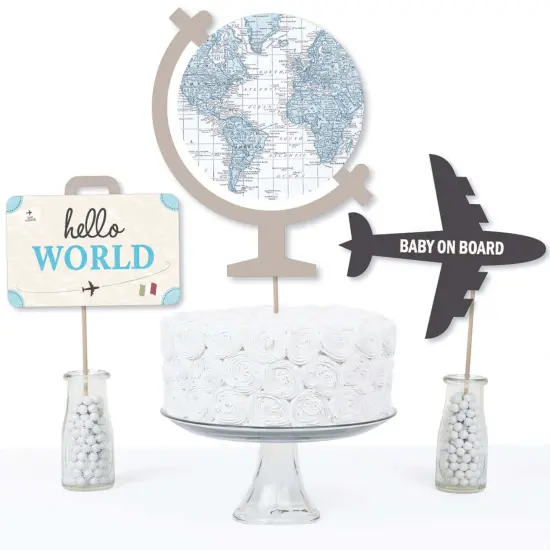 Big Dot of Happiness Precious Cargo - Blue - Boy Baby Shower Centerpiece Sticks - Table Toppers - Set of 15 {4}