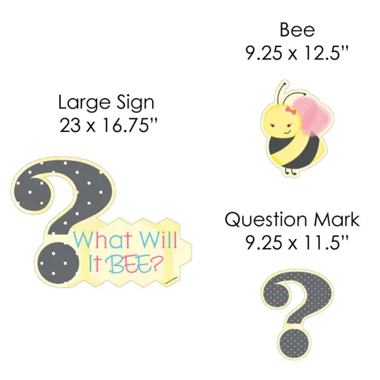 Big Dot of Happiness What Will It Bee - Yard Sign and Outdoor Lawn Decorations - Gender Reveal Yard Signs - Set of 8 {7}