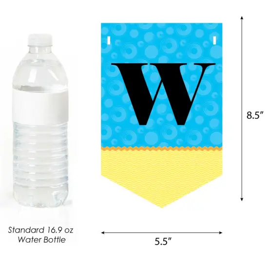 Big Dot of Happiness Ducky Duck - Baby Shower Bunting Banner - Blue Party Decorations - Welcome Baby {4}