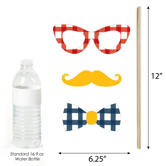 Big Dot of Happiness Missed You BBQ - Backyard Summer Picnic Party Photo Booth Props Kit - 20 Count {6}