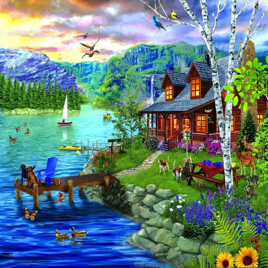 Sunsout Peaceful Summer 1000 pc Jigsaw Puzzle 31559 {1}