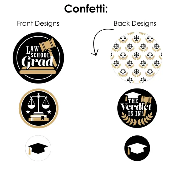 Big Dot of Happiness Law School Grad - Future Lawyer Graduation Party Decor and Confetti - Terrific Table Centerpiece Kit - Set of 30 {7}