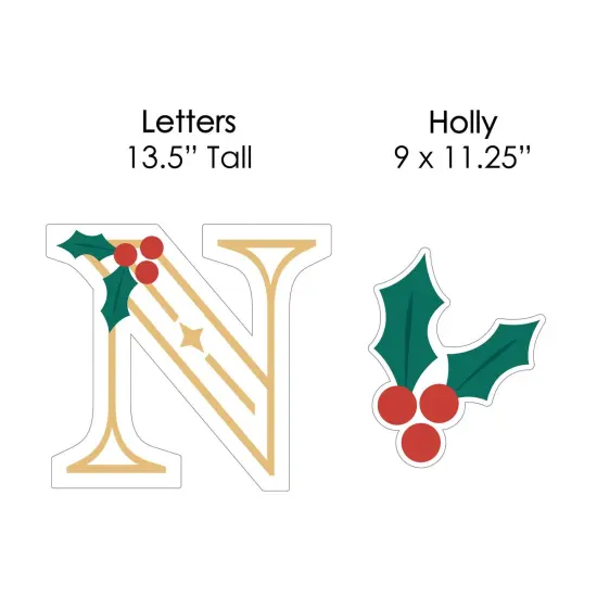 Big Dot of Happiness Religious Christmas - Yard Sign Outdoor Lawn Decorations - Merry Christmas Cross Yard Signs - NOEL {7}