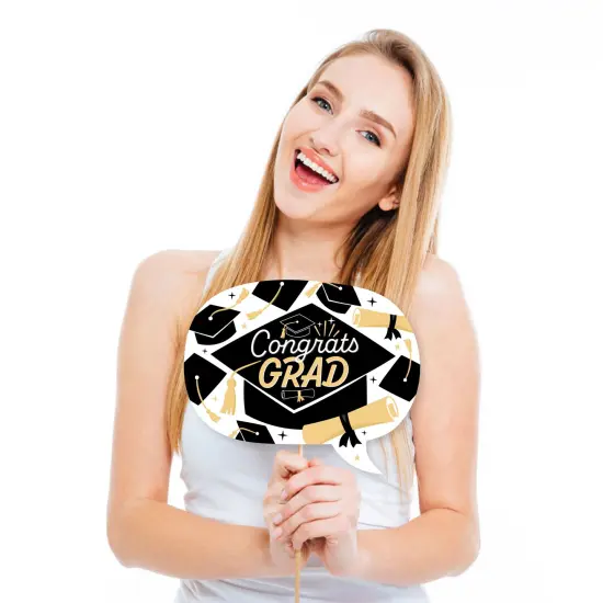 Big Dot of Happiness Hello College - 2025 Graduation Party Photo Booth Props Kit - 20 Count {4}