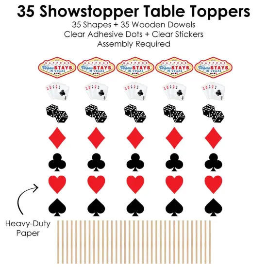 Big Dot of Happiness Las Vegas - Casino Party Centerpiece Sticks - Showstopper Table Toppers - 35 Pieces {7}