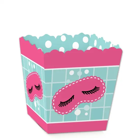 Big Dot of Happiness Spa Day - Party Mini Favor Boxes - Girls Makeup Party Treat Candy Boxes - Set of 12 {1}