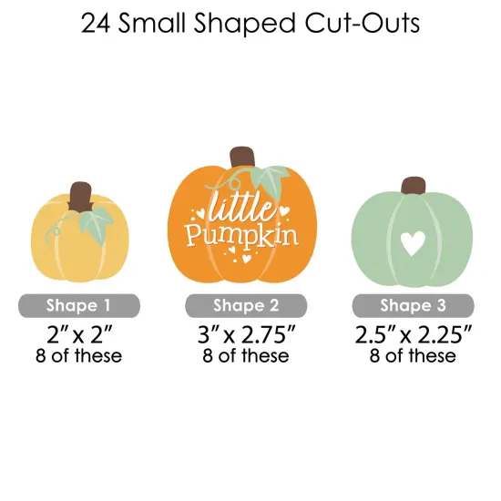 Big Dot of Happiness Little Pumpkin - Fall Birthday Party or Baby Shower DIY Decorations - Clothespin Garland Banner - 44 Pieces {7}