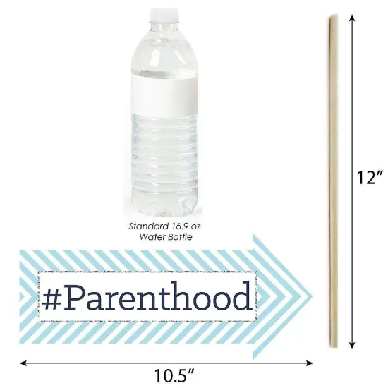 Big Dot of Happiness Funny Blue and Silver - Hello Little One - Boy Baby Shower Photo Booth Props Kit - 10 Piece {4}