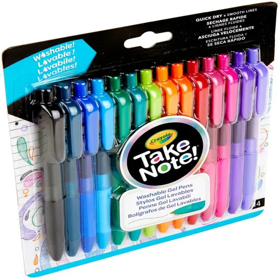 Crayola Take Note! Washable Gel Pens 14/Pkg-Assorted Colors {2}