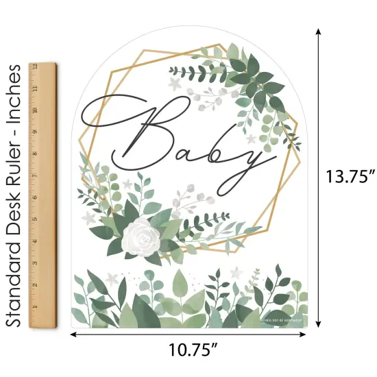 Big Dot of Happiness Boho Botanical Baby - Outdoor Lawn Sign - Greenery Baby Shower Yard Sign - 1 Piece {6}
