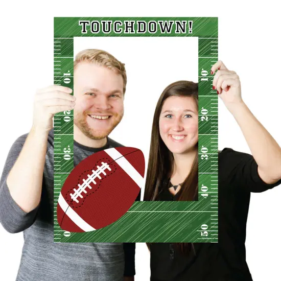 Big Dot of Happiness End Zone - Football - Birthday Party or Baby Shower Selfie Photo Booth Picture Frame & Props - Printed on Sturdy Material {4}