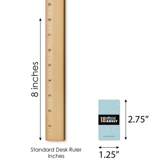 Big Dot of Happiness Boy 18th Birthday - Mini Candy Bar Wrapper Stickers - Eighteenth Birthday Party Small Favors - 40 Count {6}