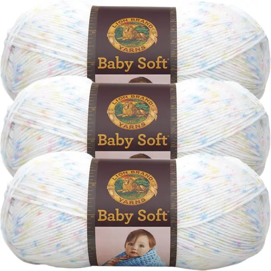 (Pack of 3) Lion Brand Baby Soft Yarn-Twinkle Print {1}