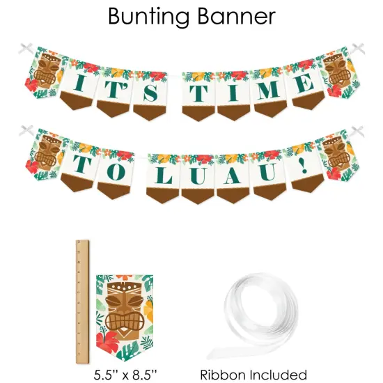 Big Dot of Happiness Tropical Luau - Hawaiian Beach Party Supplies - Banner Decoration Kit - Fundle Bundle {4}