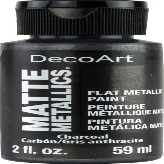 DecoArt Acrylic Matte Metallics 2oz-Charcoal {1}