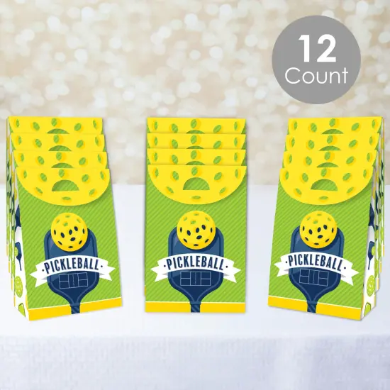 Big Dot of Happiness Let&rsquo;s Rally - Pickleball - Birthday or Retirement Gift Favor Bags - Party Goodie Boxes - Set of 12 {3}