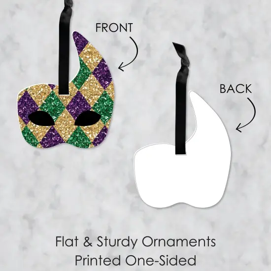 Big Dot of Happiness Mardi Gras - Masquerade Decorations - Tree Ornaments - Set of 12 {7}
