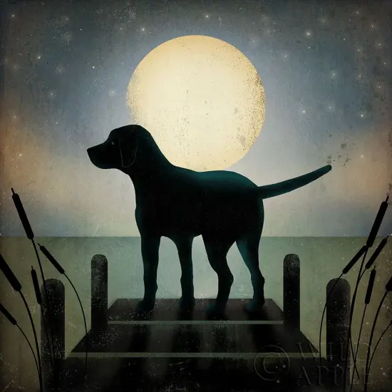 Moonrise Black Dog Poster Print by Ryan Fowler - Item # VARPDX9033 {1}