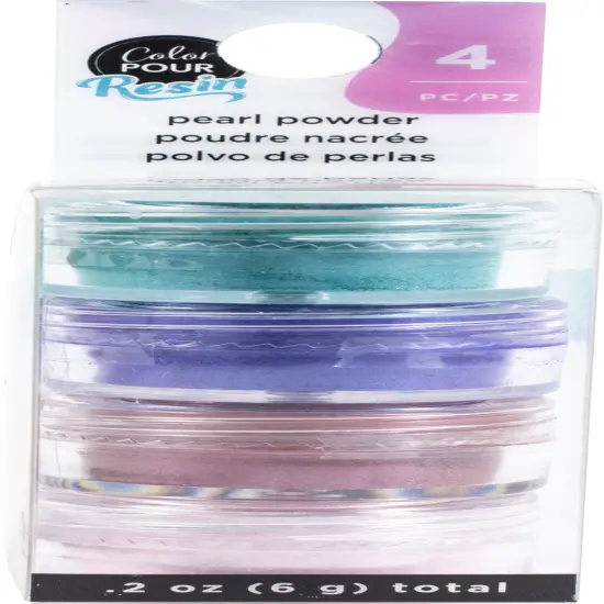 American Crafts Color Pour Resin Mix-Ins-Pearlescent Powder - Colors .4oz 4/Pkg {1}