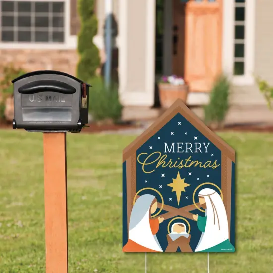 Big Dot of Happiness Holy Nativity - Party Decorations - Manger Scene Religious Christmas Welcome Yard Sign {3}