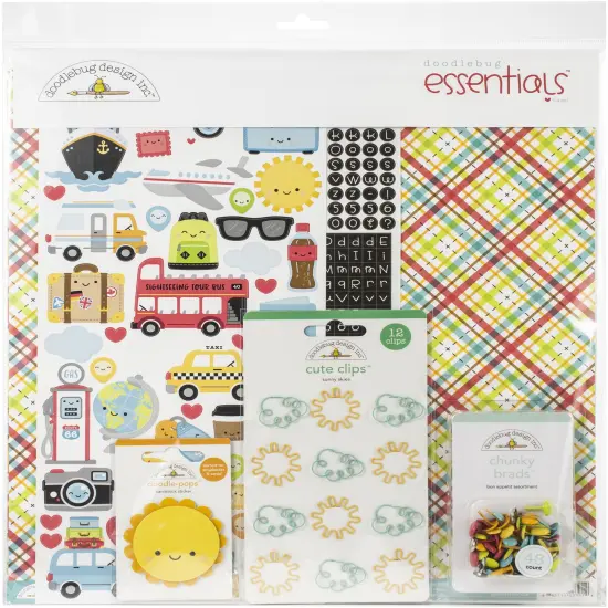 Doodlebug Essentials Page Kit 12"X12"-I Heart Travel {1}