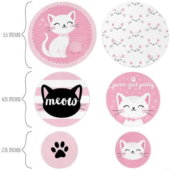 Big Dot of Happiness Purr-fect Kitty Cat - Kitten Meow Baby Shower or Birthday Party Giant Circle Confetti - Party D&eacute;cor - Large Confetti 27 Count {3}