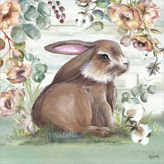 Farmhouse Bunny I by Tre Sorelle Studios 12" x 12" Canvas Wall Art {2}