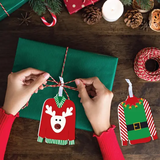 Big Dot of Happiness Ugly Sweater - Holiday and Christmas Party Decorations - Christmas Tree Ornaments - Set of 12 {4}