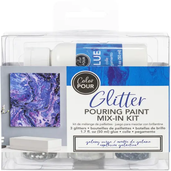American Crafts Color Pour Glitter Mix-In Kit 4/Pkg-Galaxy Surge {1}