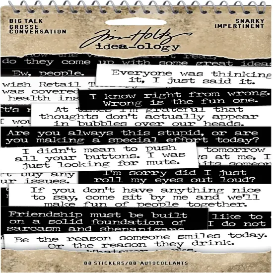 Idea-Ology Big Talk Stickers Tablet-Snarky {1}