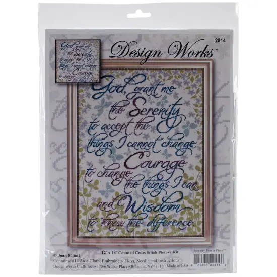 Design Works Counted Cross Stitch Kit 12"X16"-Serenity Prayer {1}