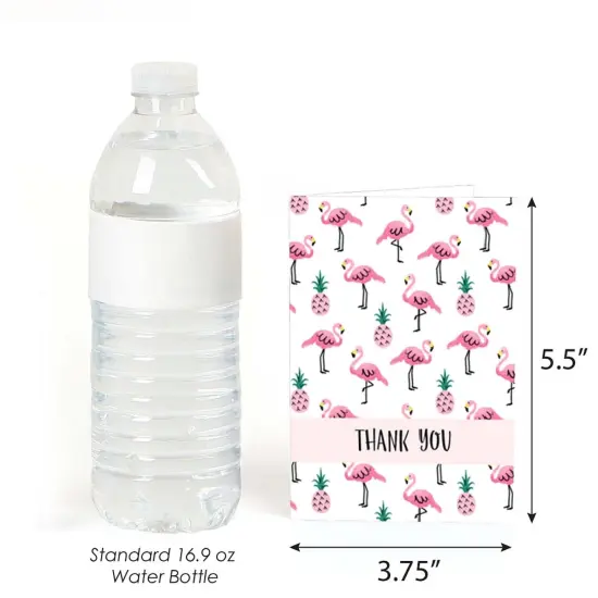 Big Dot of Happiness Pink Flamingo - Party Like a Pineapple - Tropical Summer Thank You Cards (8 count) {4}