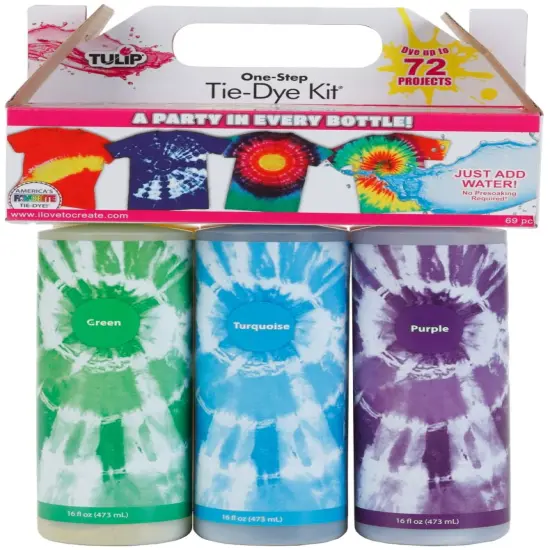 Tulip One-Step Tie-Dye Block Party Kit 16oz 6/Pkg-Rainbow {1}