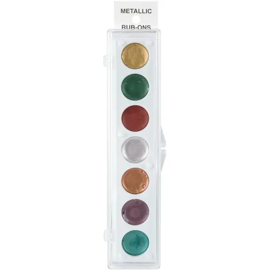 Craf-T Metallic Rub-On Paint Palette - 7 Colors-Kit #1 {1}
