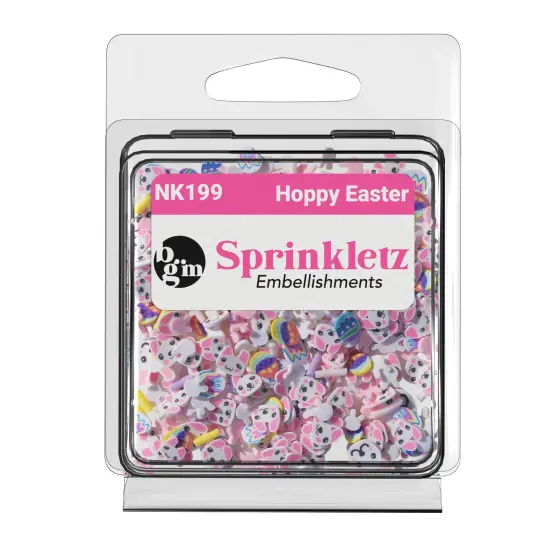 Buttons Galore Sprinkletz DIY Craft Embellishment Polymer Clay Pieces For Slime & Crafts 36 Grams - 3 Packs of Hoppy Easter {2}