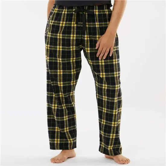 Luxurious Haley Flannel Pant | RADYAN&reg; Black/ gold {1}