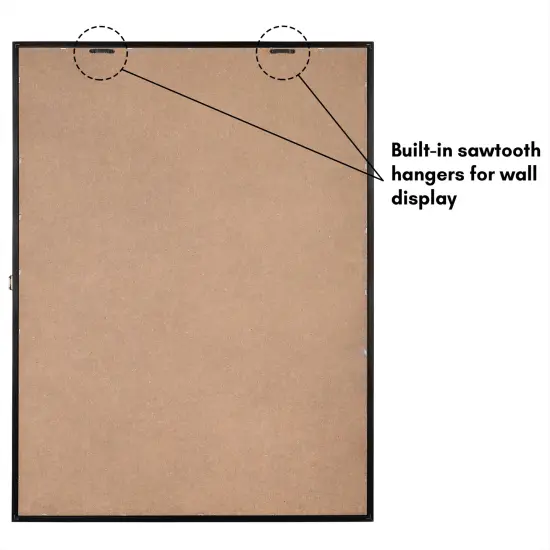 Americanflat 23x31 Lockable Jersey Display Case - Jersey Shadow Box Frame - Includes Built-in Hook for Jersey - Anti-Theft Lock - Polished Plexiglass Cover - Hanging Hardware - Black {5}