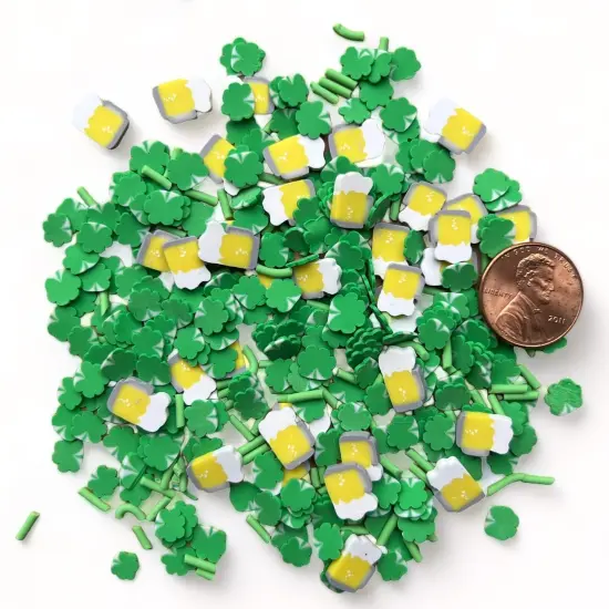 Buttons Galore Sprinkletz DIY Craft Embellishment Polymer Clay Pieces For Slime & Crafts 36 Grams - 3 Packs of Irish Pub {3}