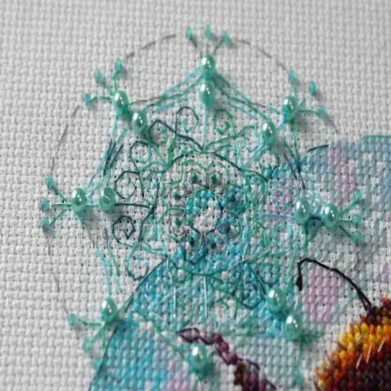 Cross-stitch kit Caramel spider web {5}