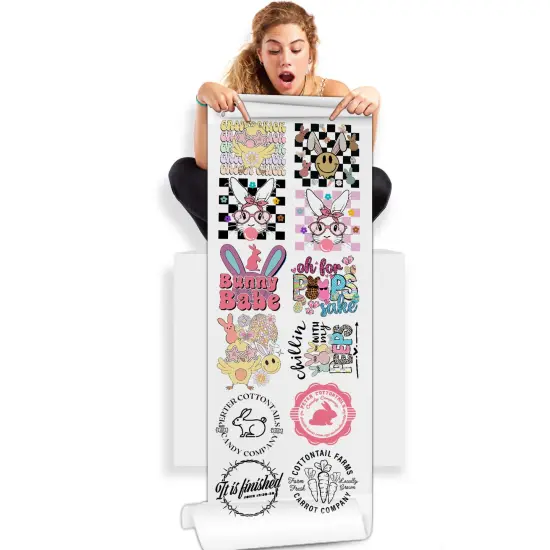 Easter Groovy Chicks Direct-to-Film DTF Transfer Gang Sheets - 22x60 {1}