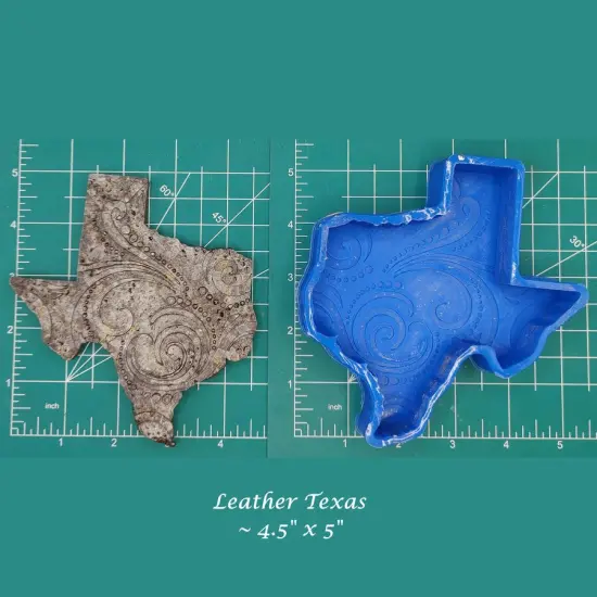 Tooled Leather Texas Silicone Freshie Mold {1}