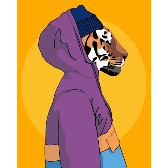 Artwille DIY Paint by Numbers for Adults and Kids - Bright Tiger {1}