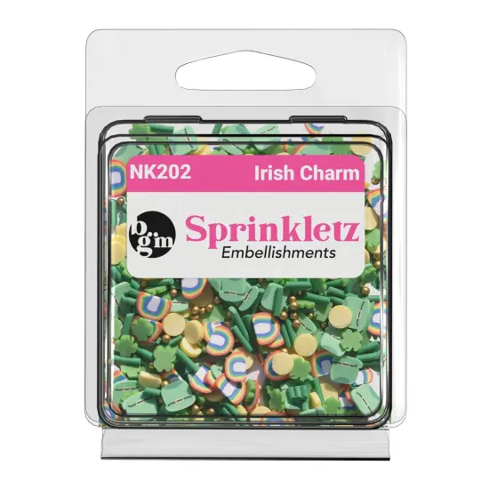 Buttons Galore Sprinkletz DIY Craft Embellishment Polymer Clay Pieces For Slime & Crafts 36 Grams - 3 Packs of Irish Charm {2}