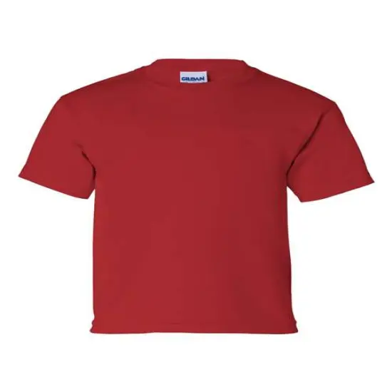 Gildan&reg; Ultra Cotton Youth Crewneck Short Sleeve T-Shirt Red {1}