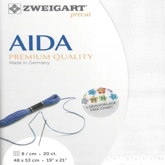 Zweigart Precut Aida extra fine 20 count White {1}
