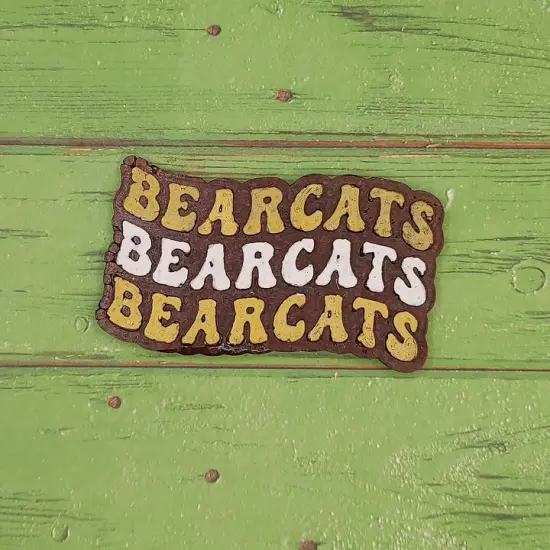 Bearcats 3x Retro Font School Mascot Silicone Freshie Mold {2}