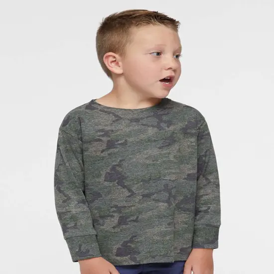 Rabbit Skins&reg; Toddler Fine Jersey Crewneck Long Sleeve Tee - 3302 Vintage camo {1}