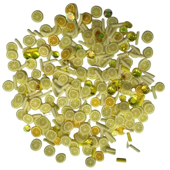 Buttons Galore Sprinkletz DIY Craft Embellishment Polymer Clay Pieces For Slime & Crafts 36 Grams - 3 Packs of Lemonade {4}